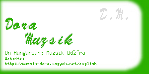 dora muzsik business card